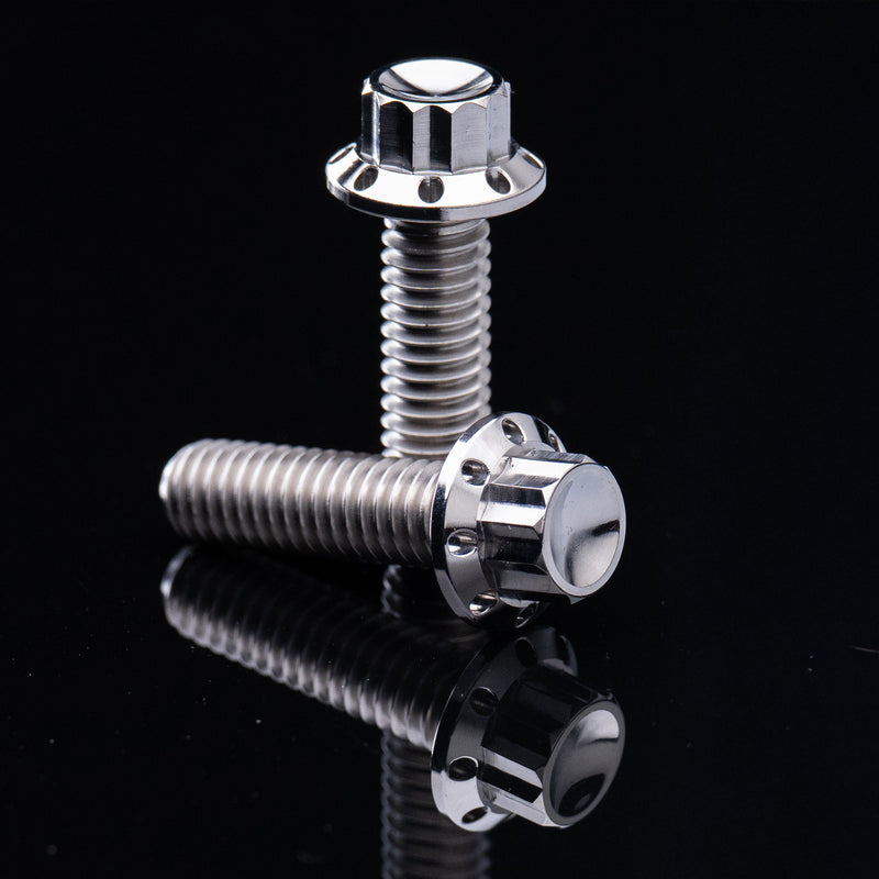 Primary Cover Titanium 12-Point Bolt Kits, Polished