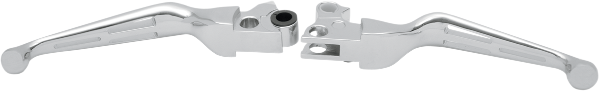 Slotted Wide Blade Lever Set - Chrome
