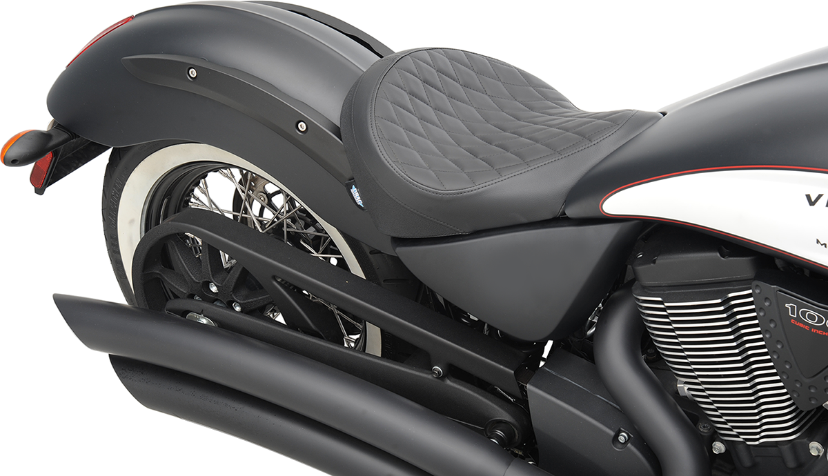 Low Solo Seat - Diamond Stitch - Black - Victory '03-'17