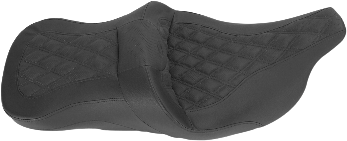 Roadsofa™ Seat - with Backrest - Full Lattice Stitch - Heated - '99-'07 FLH