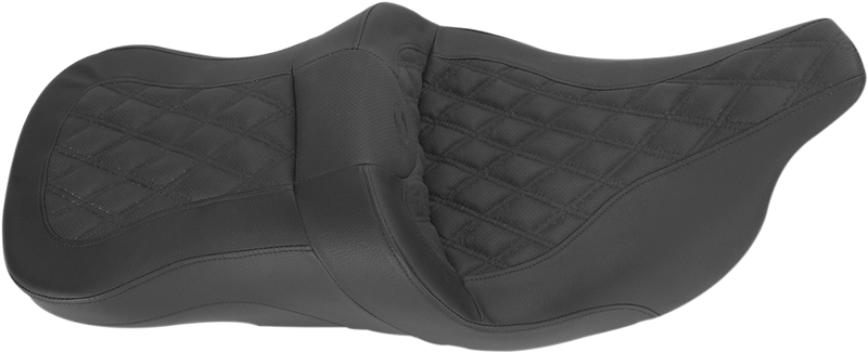 Roadsofaâ¢ Seat - without Backrest - Full Lattice Stitch - Heated - FLH/FLT '08-'24