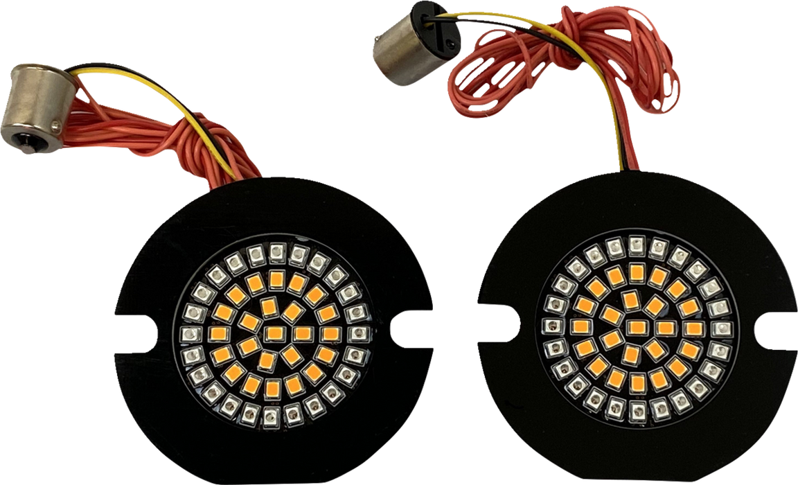 Flat Rear Turn Signal - 1156 - Amber Lens