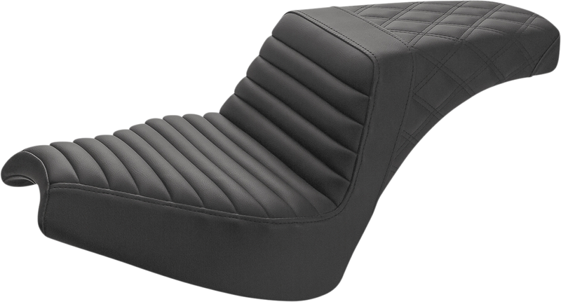 Step-Up Seat - Front Tuck-n'-Roll/Rear Lattice Stitch - Black - Chief