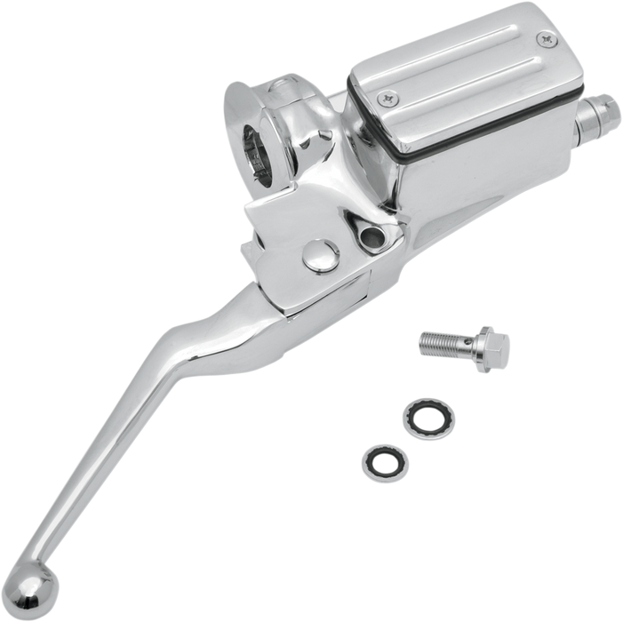 Front Brake Master Cylinder Assembly - 3/4" - Dual Disc - Chrome