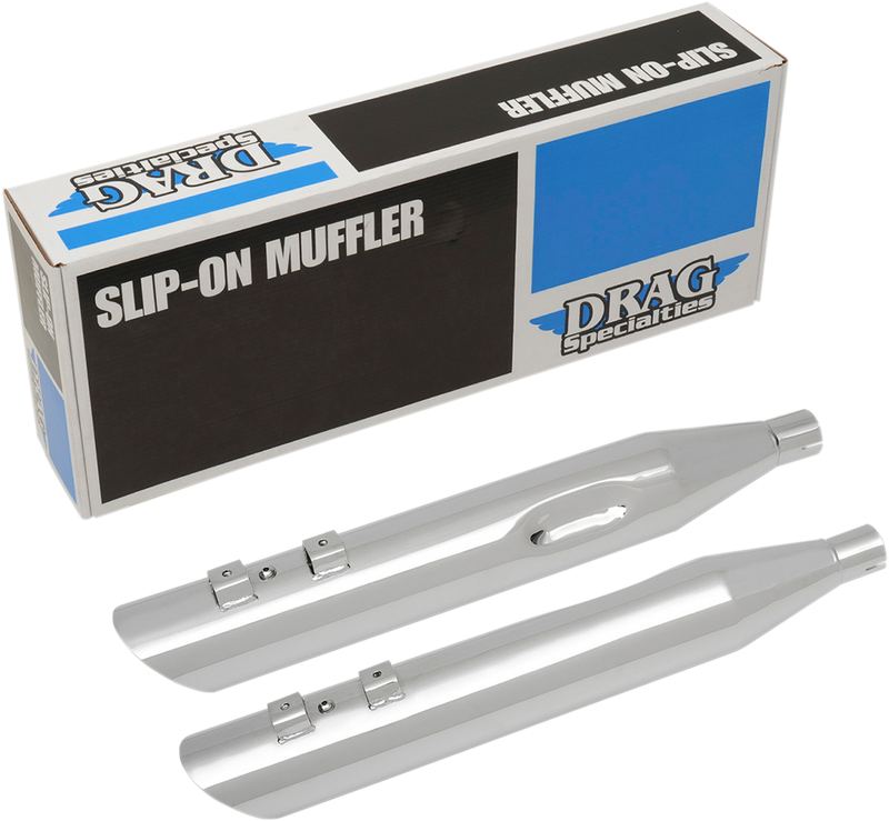 3-1/2" Slashdown Slip-On Mufflers - Chrome