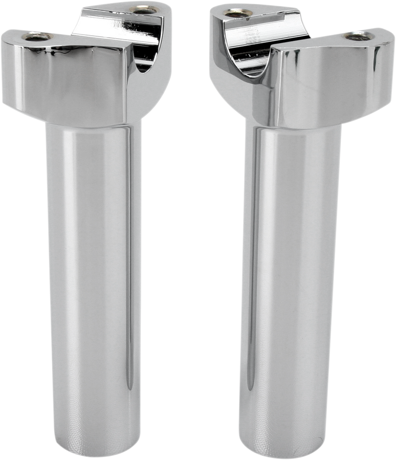 Forged Aluminum Handlebar Risers - Straight - 5-1/2" - Chrome