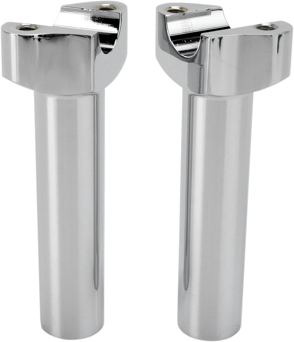 Forged Aluminum Handlebar Risers - Straight - 5-1/2" - Chrome