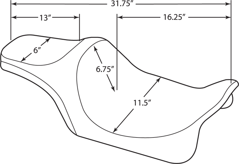 Predator III Seat - Smooth - FLHR/FLHX '99-'07