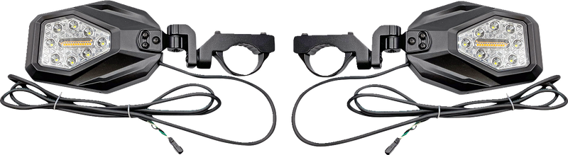 Mirrors - SXS - Side View - Hexagon - Black