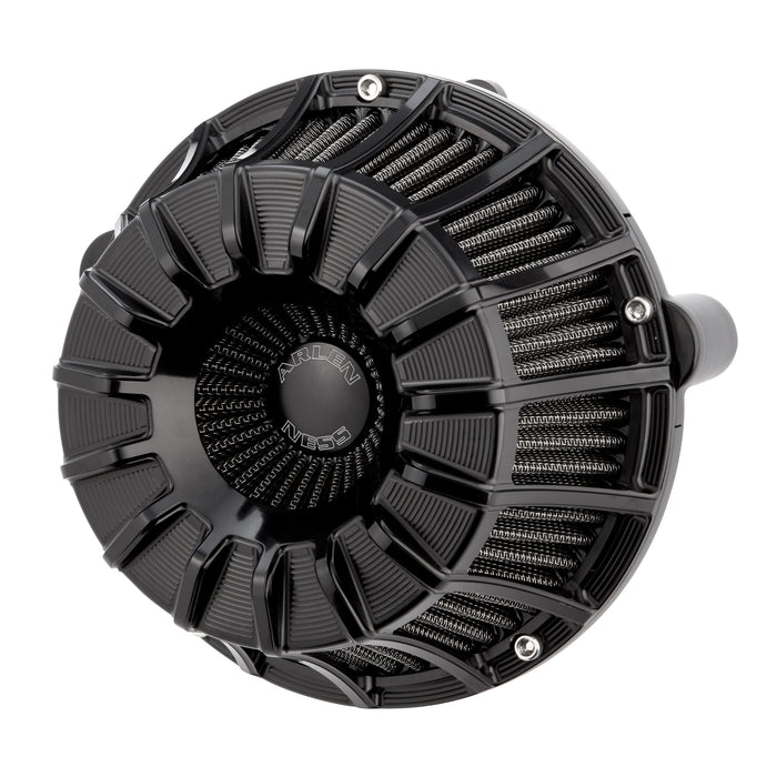 15-Spoke Inverted Series Air Cleaner, Black