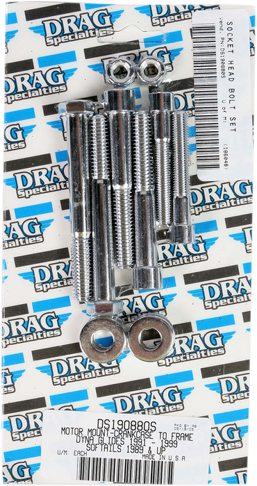 Bolt Set - Motor Mount - Smooth - Dyna/Softail