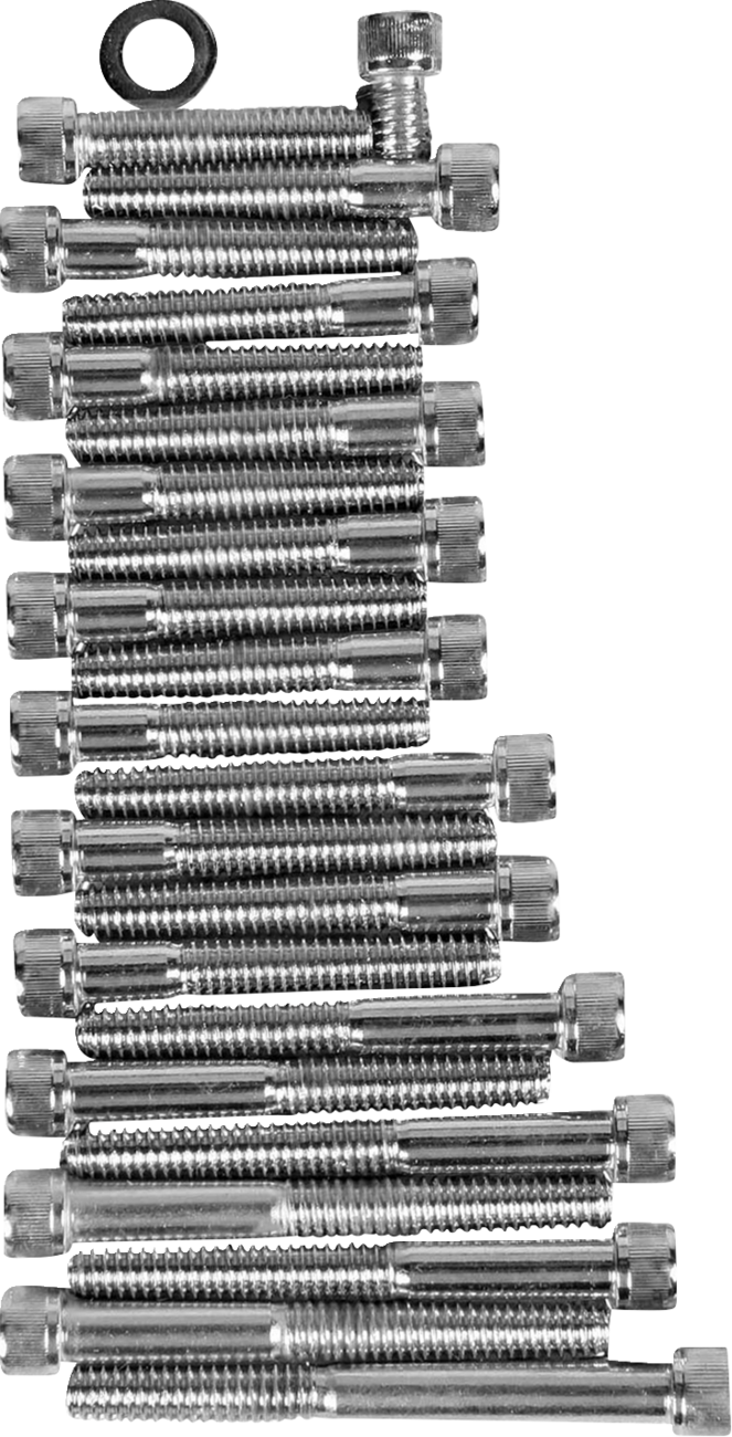 Bolt Set - Cam/Primary/Sprocket Cover - Socket-Head/Smooth - '86-'90 Sportster