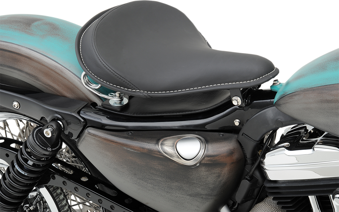 Seat - Spring Solo - Large - Black Solar-Reflective Leather/White Perimeter Stitch