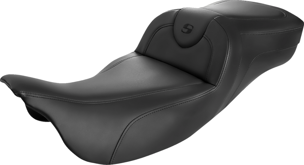 Roadsofa™ Extended Reach Seat - Black/Black Stitching - w/ Backrest - FL '08-'24