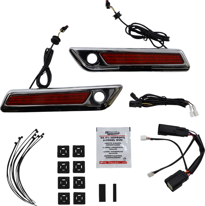 Latch Light - Saddlebag - Red - Chrome
