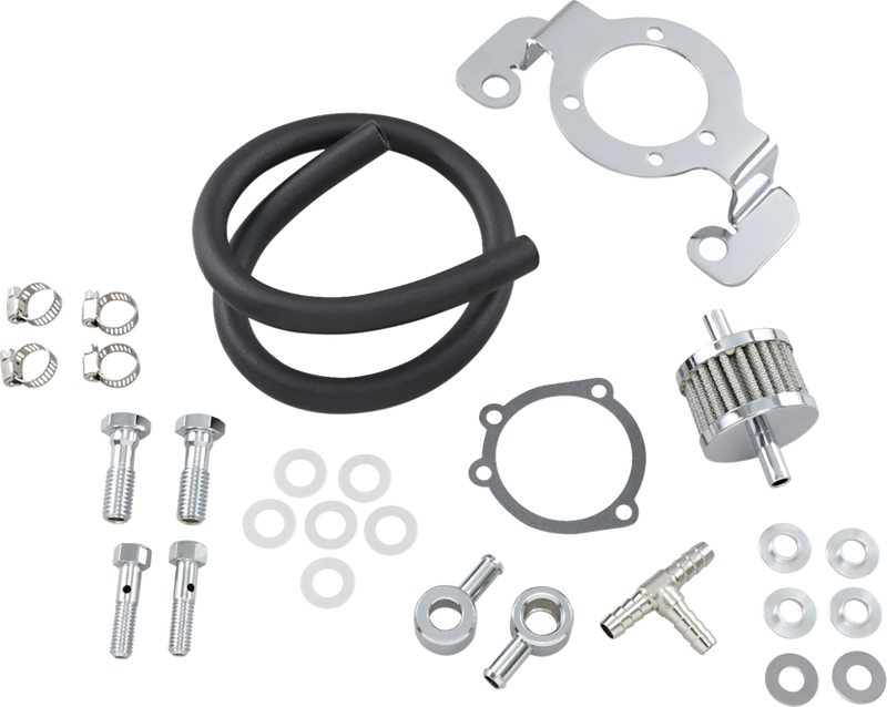 Crankcase Breather with Support Bracket Kit - Big Twin