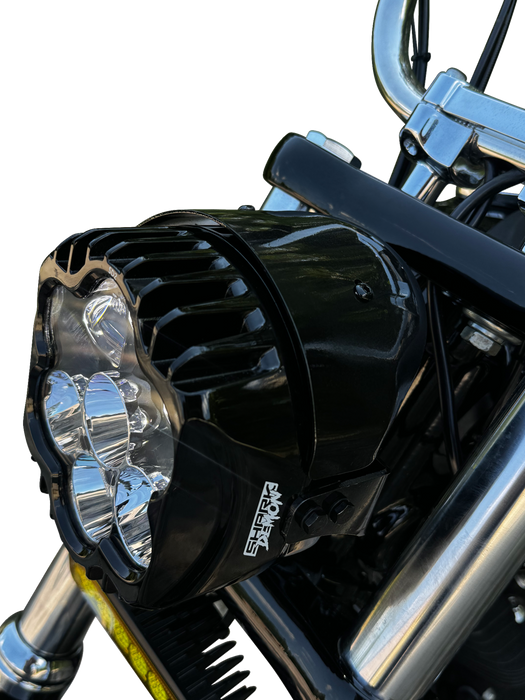 Shark Demon Headlight kit for Dyna, FXR, Softail, Sportster