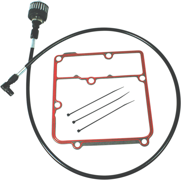 Oil Tank Breather Kit - Black - 99'-05' Dyna