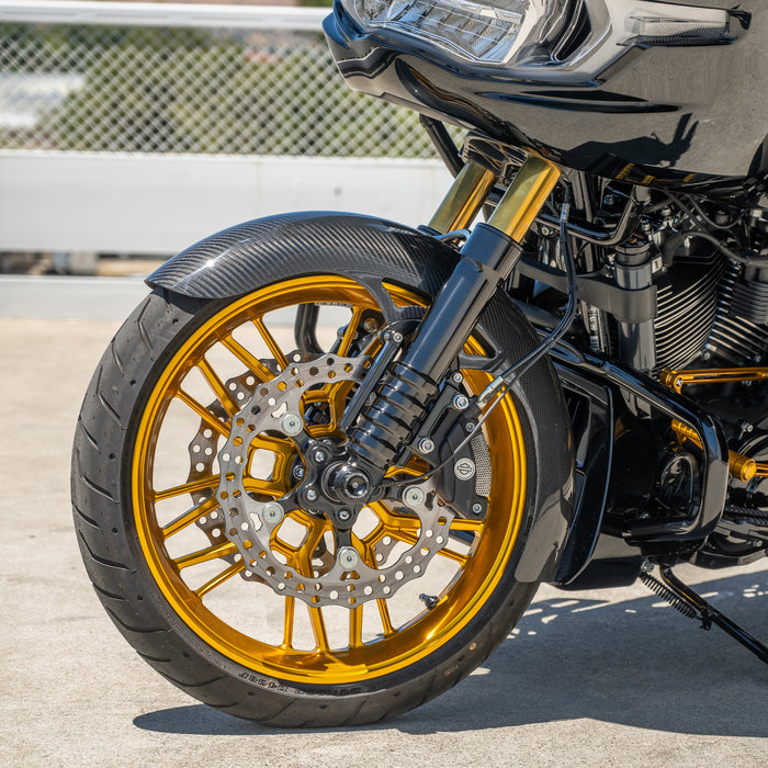 19” Carbon Fiber Wrapper Front Fenders, FLT Touring