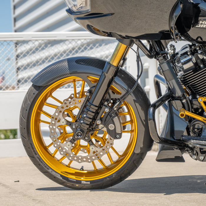 19” Carbon Fiber Wrapper Front Fenders, FLT Touring