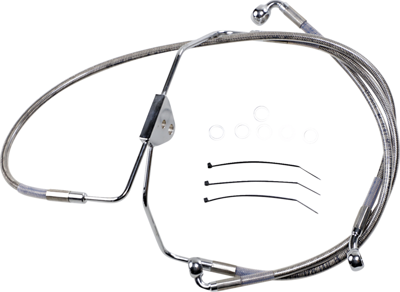 Brake Line - Front - +2" - Touring - Stainless Steel