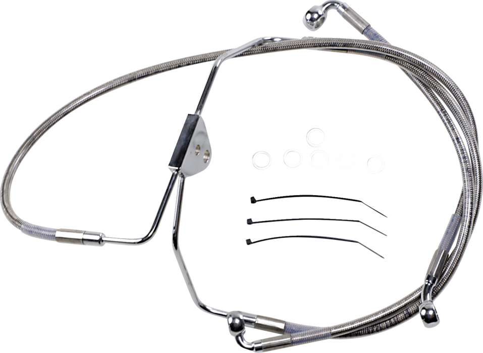 Brake Line - Front - +2" - Touring - Stainless Steel