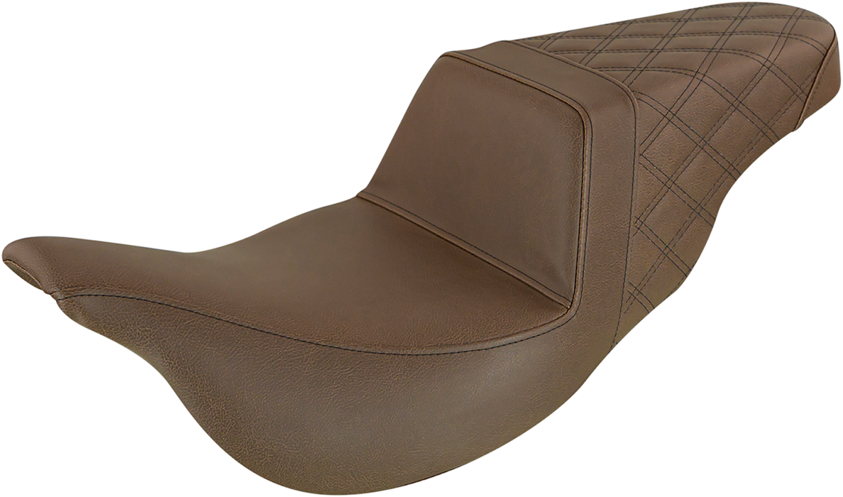 Step-Up Seat - Extended Reach - Rear Lattice Stitch - Brown - FL '08-'24