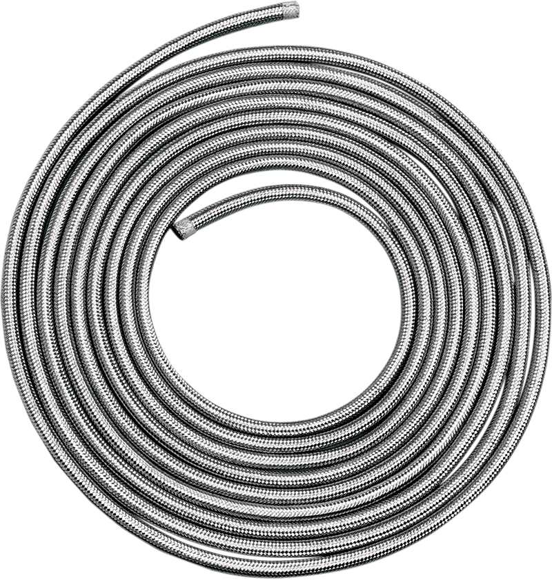 Braided Oil/Fuel Hose - Stainless Steel - 5/16" x 25'