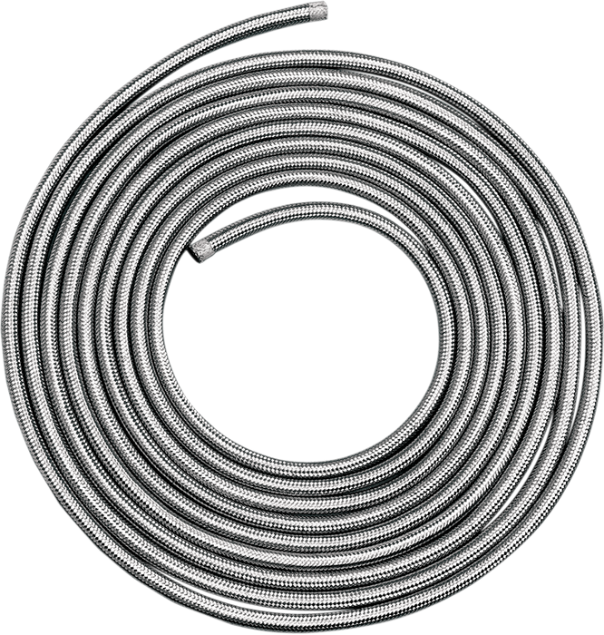 Braided Oil/Fuel Hose - Stainless Steel - 1/4" x 6'