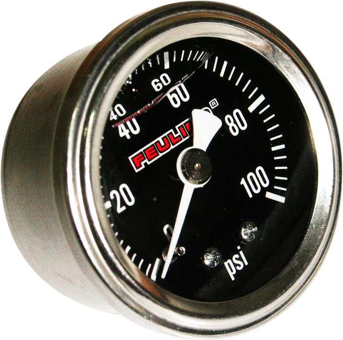 Liquid Filled Oil Pressure Gauge - 1.5" Dial - 1/8" Back Port - Black Face
