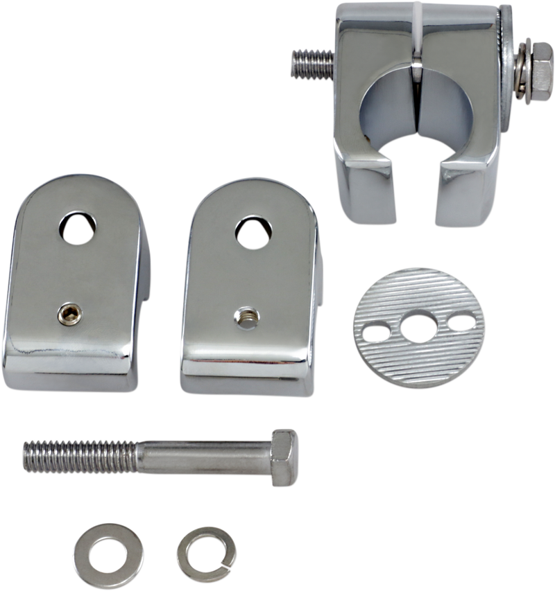 Universal Engine Guard Clamps - Chrome - 1"