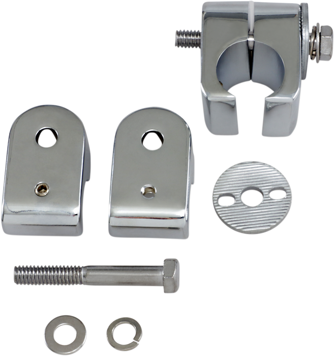 Universal Engine Guard Clamps - Chrome - 1"