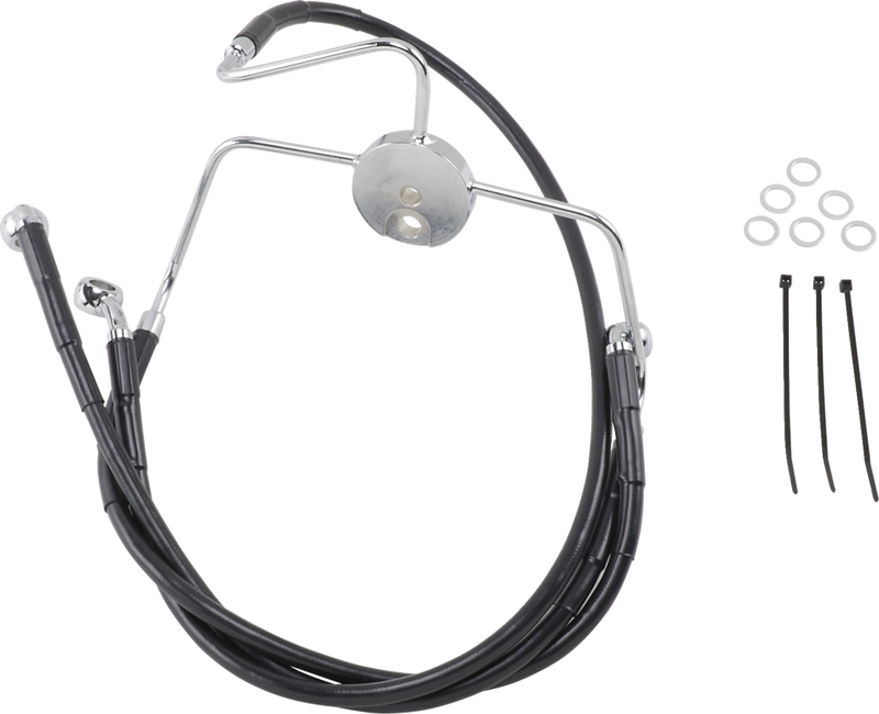 Brake Line - Front - Black - +2"