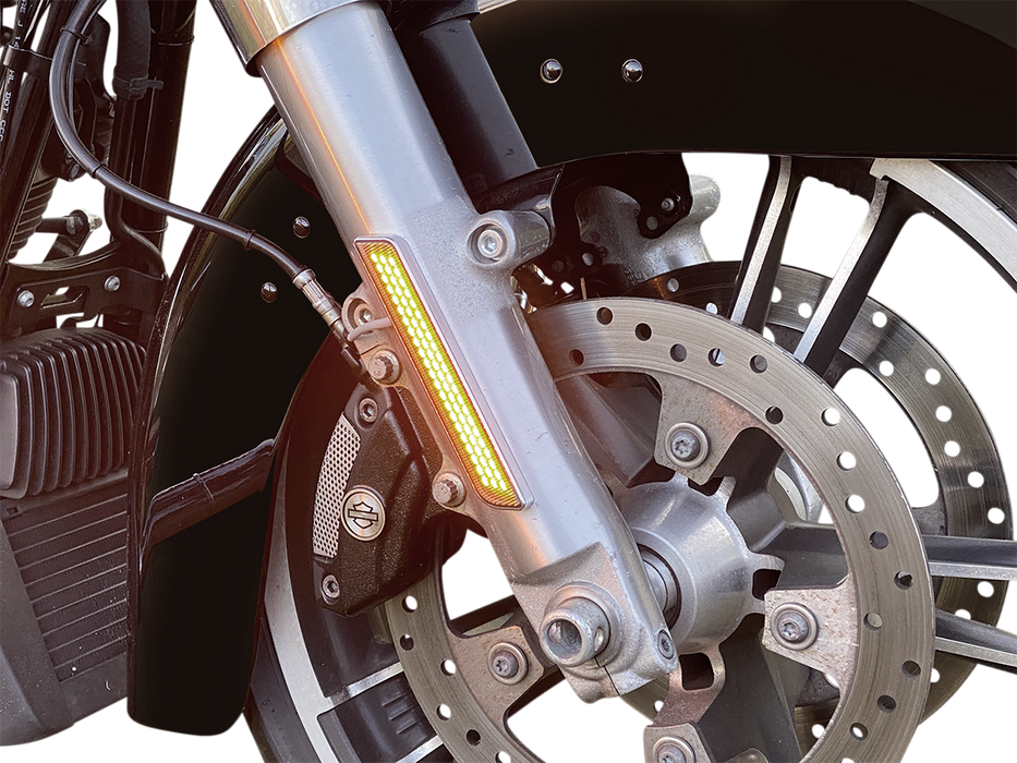 LED Fork Light - Smoke - Chrome
