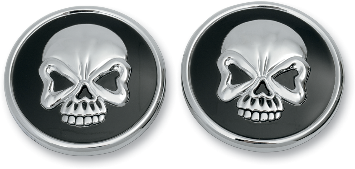 Skull Gas Caps - Screw-In Vented & Non-Vented - Pair