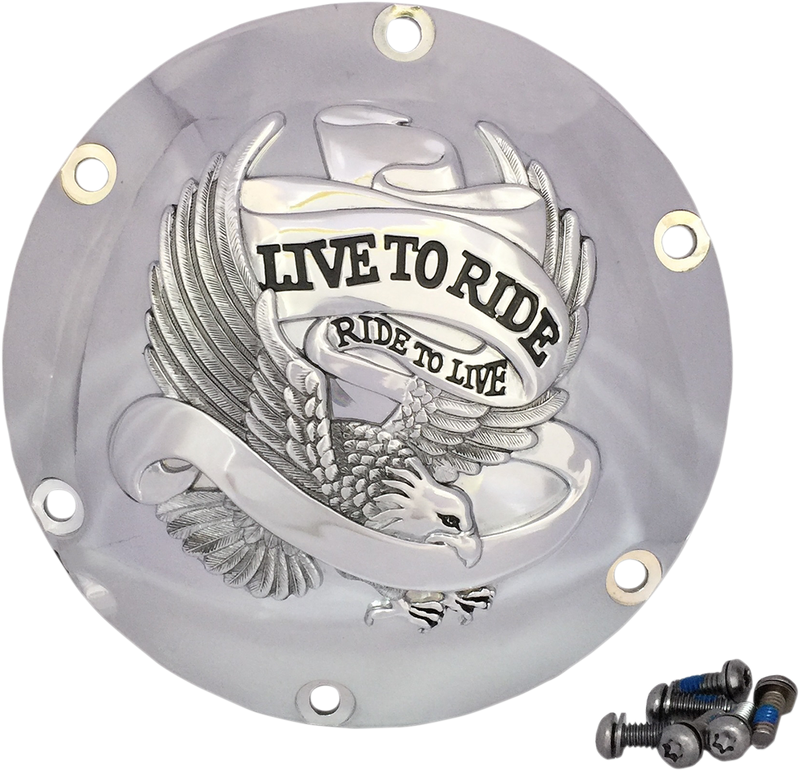 Derby Cover - Live to Ride - 6-Hole - Chrome - '04-'22 Sportster