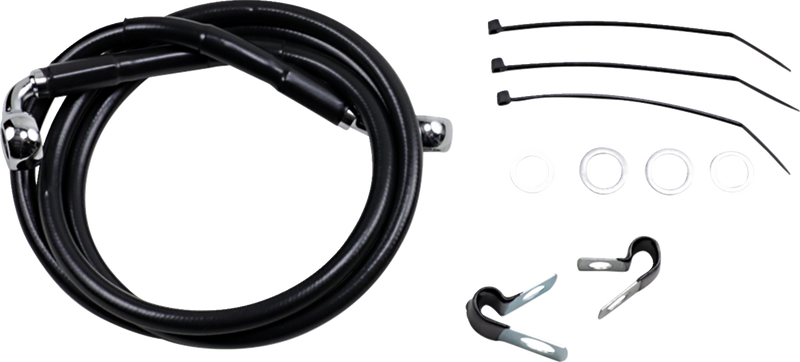 Brake Line - Front - Black - +6" - FXD '00-'05