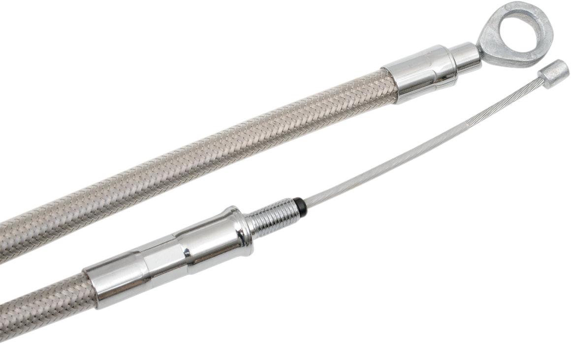 High-Efficiency Braided Stainless Steel Clutch Cable - 64-11/16"
