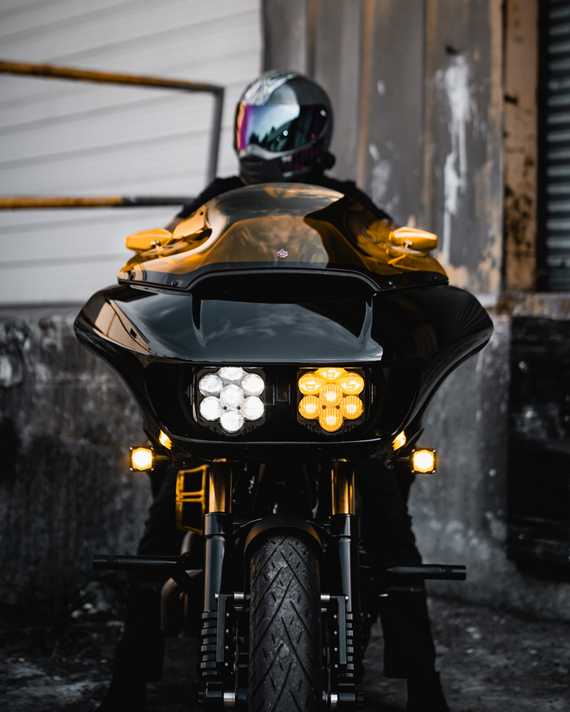 Shark Demon Selective Yellow LED Front Turn Signals for Road Glides