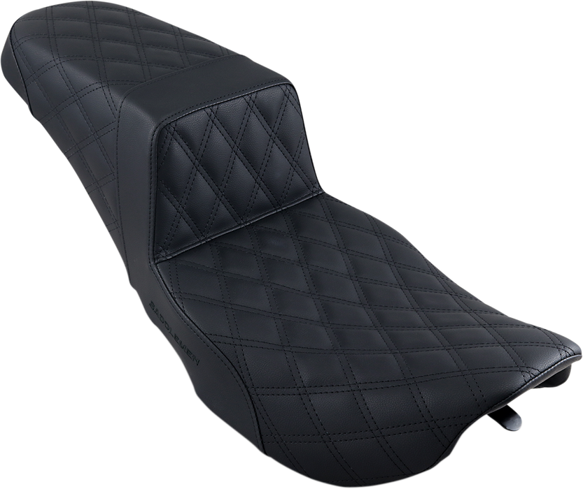 Step-Up Seat - Full Lattice Stitch - Black - FLHR/FLHX