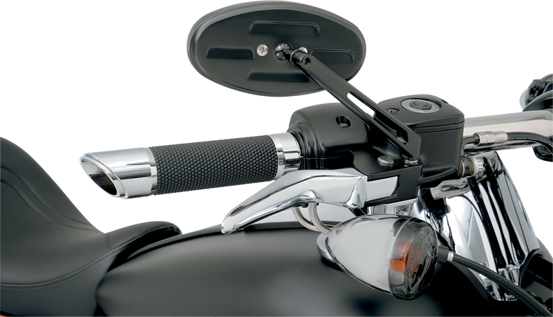 Mirror - Stealth II - Side View - Oval - Black
