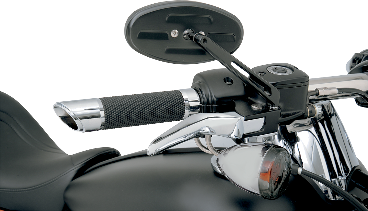 Mirror - Stealth II - Side View - Oval - Black