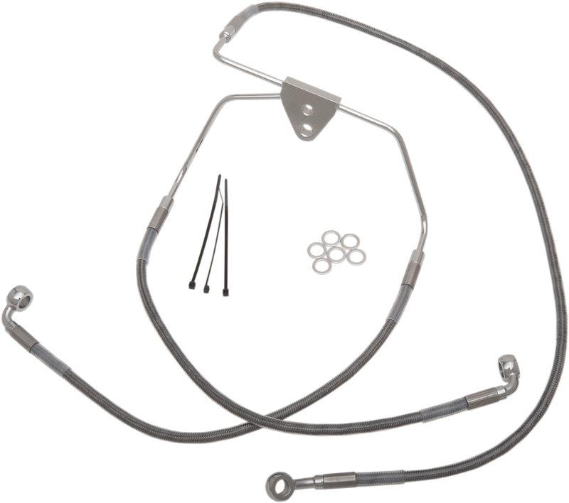 Brake Line - Front - +6" - Touring - Stainless Steel