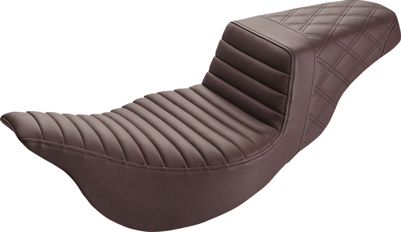 Step-Up Seat - Extended Reach - Front Tuck-n-Roll/Rear Lattice Stitch - Brown - FL '08-'24