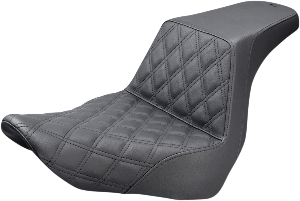 Step-Up Seat - Front Lattice Stitch - Black
