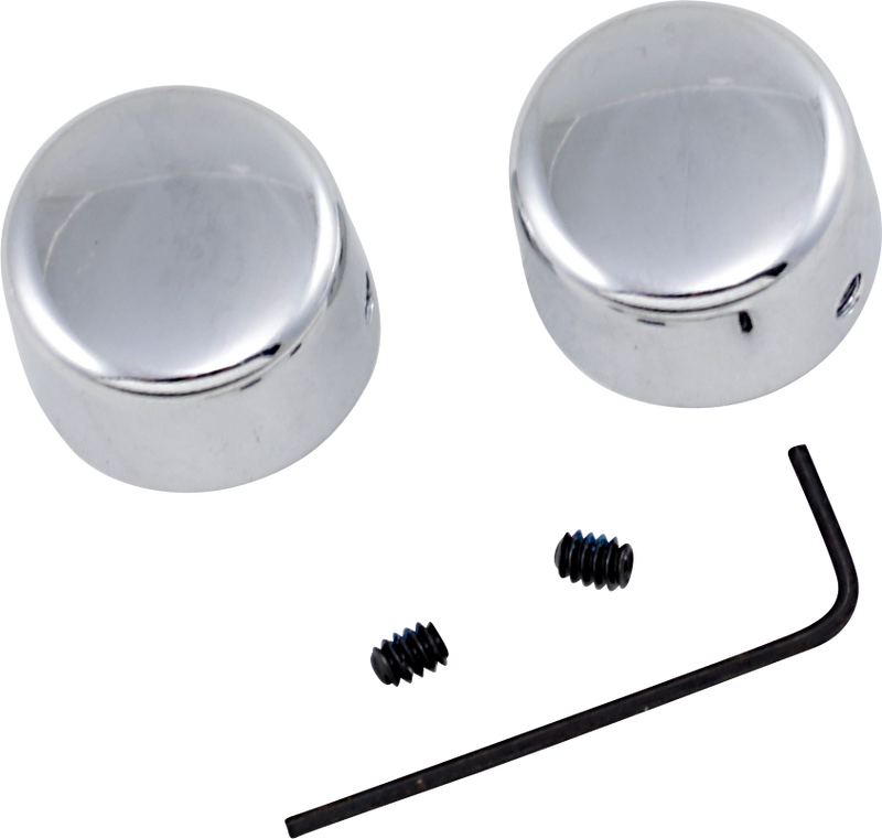 Chrome Handlebar Riser Bolt Caps - FX/XL