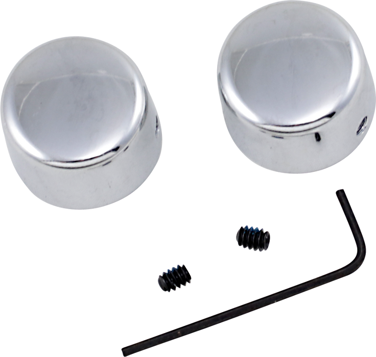 Chrome Handlebar Riser Bolt Caps - FX/XL