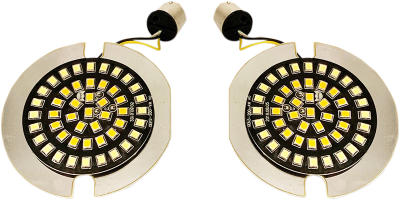 Flat-Style Dual Front Turn Signal Insert - White - Amber
