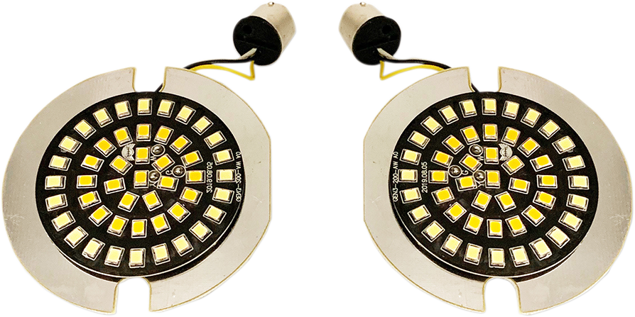 Flat-Style Dual Front Turn Signal Insert - White - Amber