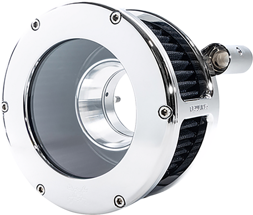 BA Air Cleaner Kit - Chrome/Clear with Black Filter - '93-'99 Evolution Big Twin